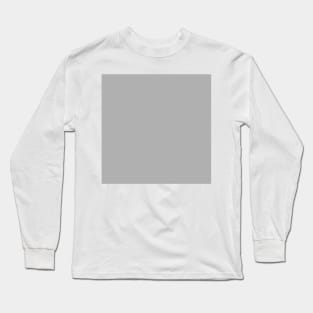 Solid Fog Light Gray Monochrome Minimal Design Long Sleeve T-Shirt